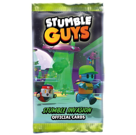Stumble Guys 1 Bustina Cards Stumble Invasion Carte 4 Card Standard + 1 Speciale