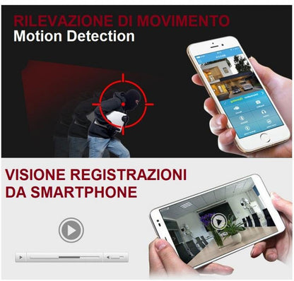 Telecamera Ip Da Esterno/Interno Wifi Cloud Sd Card Visione Notturna A Colori