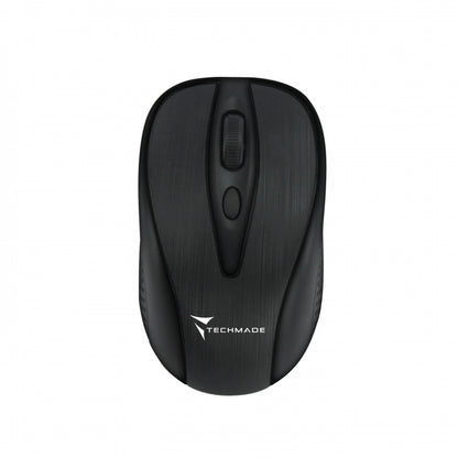 Techmade Kit Tastiera + Mouse Wireless Pkf-518+Pmf-446 Black Pc Computer Nero