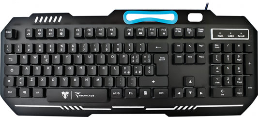 Techmade Tastiera Metal Gaming Rgb St-Gkb8153 Retroilluminata Pc Computer Nero