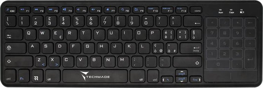 Techmade Tastiera Wireless Tm-Bk268T Con Touchpad Black Pc Computer