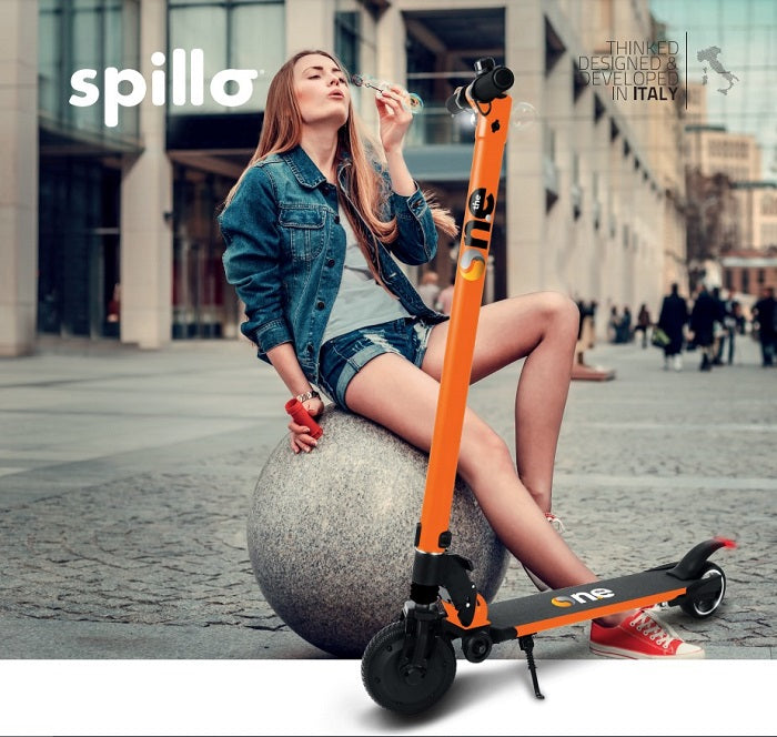 Icone The One Spillo Monopattino Scooter Elettrico 250W Bluetooth Arancio App