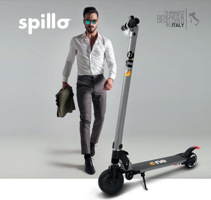 The One - Spillo Monopattino Scooter Elettrico 250W Pieghevole Bluetooth -Grigio