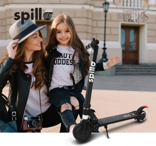 Icone The One Kids Spillo Monopattino Scooter Elettrico 150W Bambino Nero Bt Led