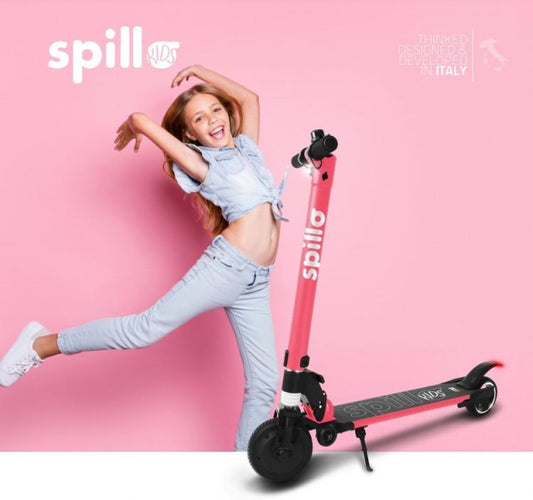 Icone The One Kids Spillo Monopattino Scooter Elettrico 150W Bambino Rosa Bt Led
