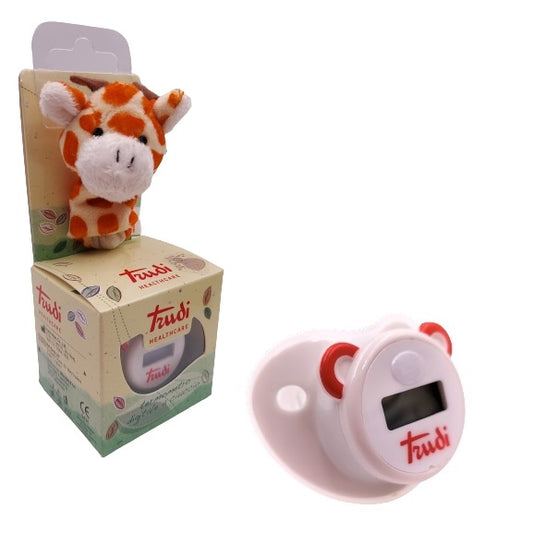 Trudi Termometro Digitale Neonato Ciuccio Con Peluche Giraffa Animali Bambino