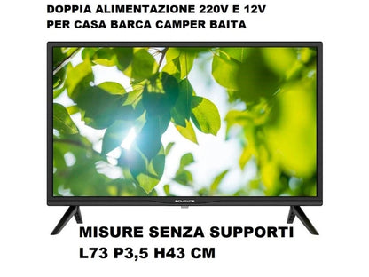 Sinudyne Tv Led 32" Hd Ready Dvb-T2 Nero - Si32a2312hd Camper Barca 220v 12v