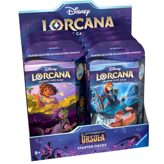 Disney Lorcana "Il Ritorno Di Ursula" Starter Decks Display 8Pz Mazzi Carte Ita