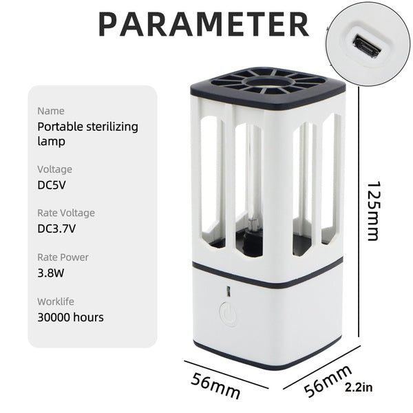 Lampada Germicida Sanificazione Sterilizzatrice Raggi Uv Batteri Portatile Auto