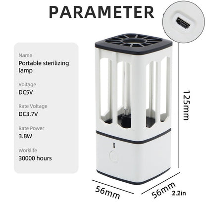 Lampada Germicida Sanificazione Sterilizzatrice Raggi Uv Batteri Portatile Auto