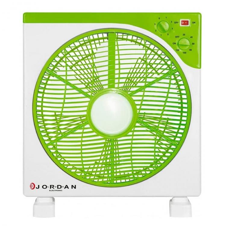 Jordan Ventilatore Da Pavimento Terra Con Pale Timer 45W 38Cm 3 Velocità Box Fan