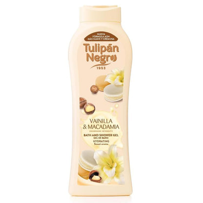 Tulipan Negro Shower Gel Bagno Doccia (Vaniglia E Macadamia) Bagnoschiuma 650Ml