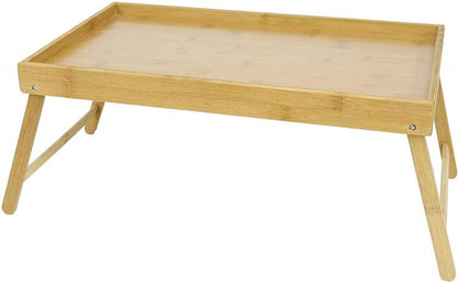 Tavolino Richiudibile Vassoio Da Letto Pieghevole Bamboo Legno Per Colazione Pc