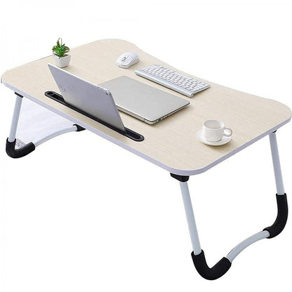 Tavolino Pieghevole Da Letto Vassoio Colazione Studio Pc Notebook Legno Naturale