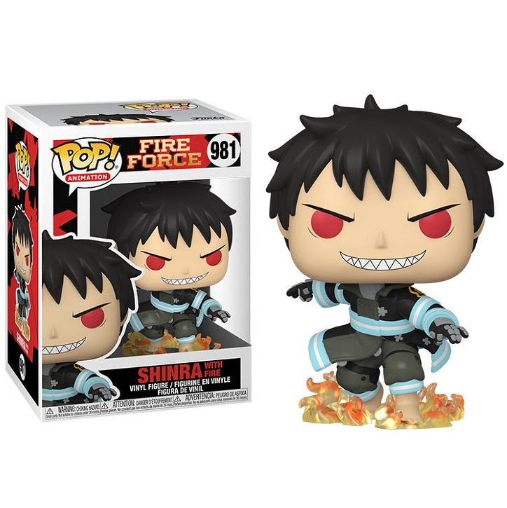 Funko Pop ! Animation - Fire Force Shinra With Fire (981) Vinyl Figure Anime 9Cm