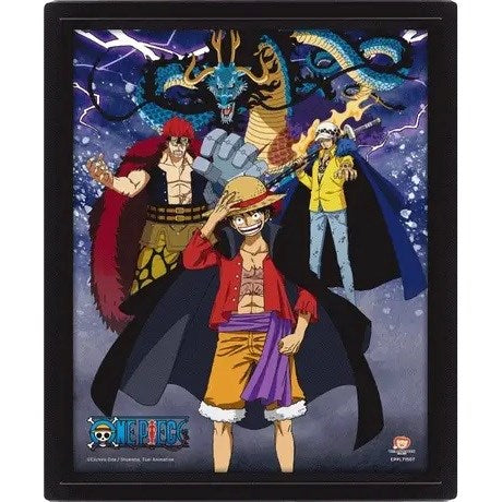 Pyramid - One Piece - Land Of Wano Poster 3D Lenticular Incorniciato Terra Paese