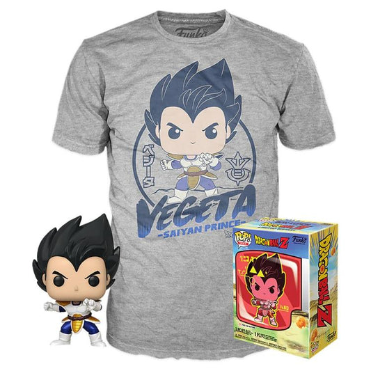 Funko Pop ! & Tee Animation Dragon Ball Z  Vegeta Vinyl Figure 9Cm Funko+T-Shirt