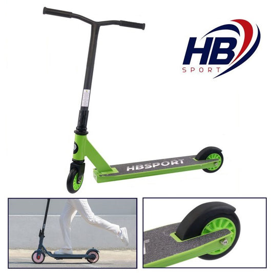 Hb Sport Monopattino Compatto Con 2 Ruote In Metallo Per Bambino/Bambina | Verde