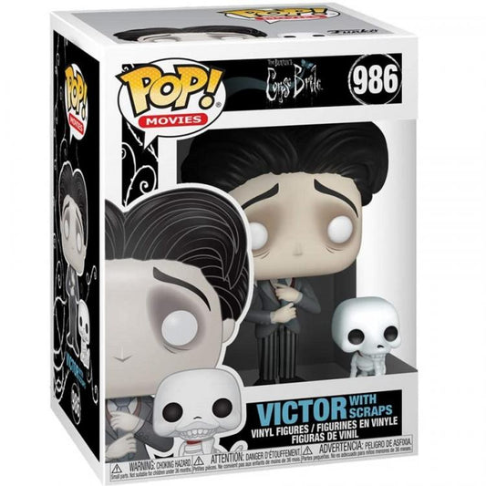 Funko Pop ! Movies La Sposa Cadavere - (986) Victor W/ Scraps Corpse Bride 9Cm