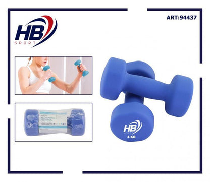 Manubrio Neoprene Bilanciere Manubri Pesi Aerobica Palestra Bodybuilding | 4 Kg