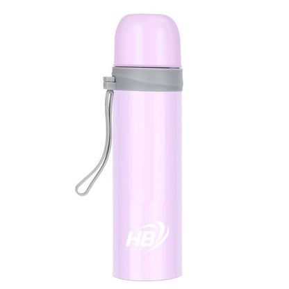 Hb Thermos Acciaio Inox 500Ml Bottiglia Termica (12/24H) Tappo A Scatto | Viola