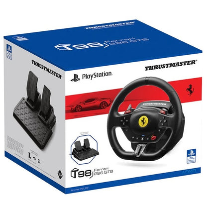 Thrustmaster Volante T98 Ferrari 296 GTB + Pedaliera Ps5/Ps4 Pc Nuovo F1