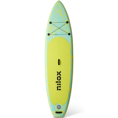Nilox WAI SUP BOARD Tavola Gonfiabile per Stand Up Paddle in PVC, Completa di Accessori con Zaino, Pagaia, Pompa, Leash, 3 Pinne, 335 x 84 x 15 cm