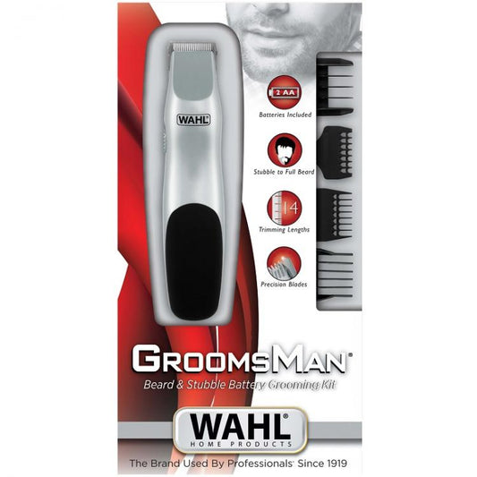 Wahl Regolabarba + Kit Accessori Groomsman Cordless Rasoio Batterie Incluse 9906