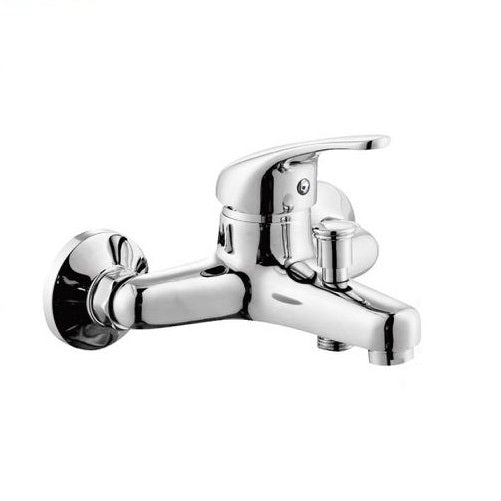 Rubinetto Vasca A Parete Miscelatore Con Innesto Doccia Bagno Cromato Bari-52928