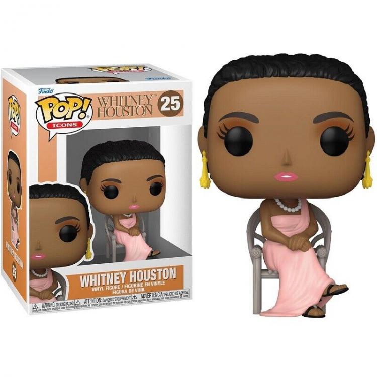 Funko Pop ! Icons Whitney Houston (25) Vinyl Figure Singer Cantante Song Famous