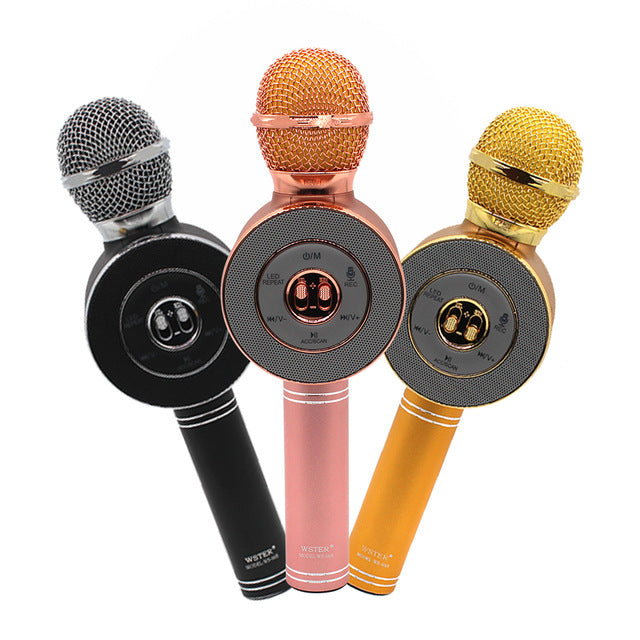 Microfono Karaoke Altoparlante Bluetooth Wireless Con Speaker Cassa Led -No Filo