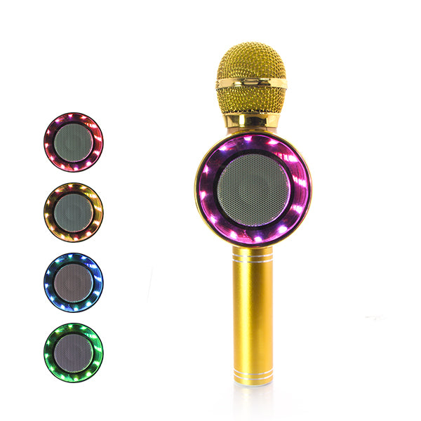 Microfono Karaoke Altoparlante Bluetooth Wireless Con Speaker Cassa Led -No Filo