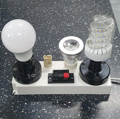 Tester Prova Lampadine Da Banco Attacco E14 E27 Gu10 G9 Test Luci A Interruttore