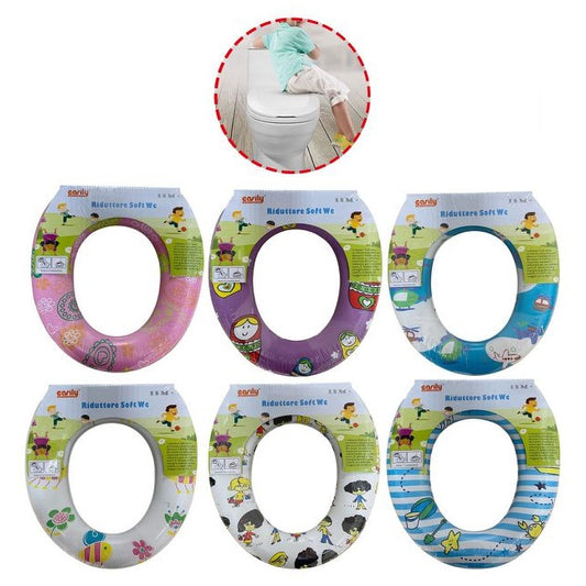 Riduttore Wc Water Per Bambini Sedile Morbido Adattatore Copriwater Fantasie