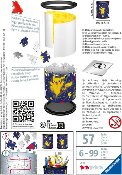 Ravensburger - Puzzle 3D Pencil Cup Pokemon 57 Pz