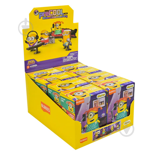 Blokees Minions - PreCool - Celebratate Party Series 02 - Plastic Model Kits (Blind Box) CASE OF 8 - Action Figure da Collezione 74855