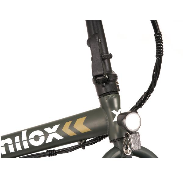 Nilox Bici Elettrica X8 Plus Bicicletta Pieghevole 250W Fat Bike Scooter 36V Led