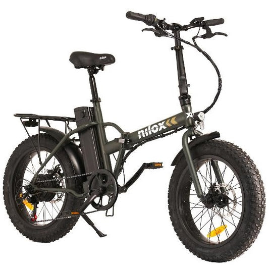 Nilox Bici Elettrica X8 Plus Bicicletta Pieghevole 250W Fat Bike Scooter 36V Led