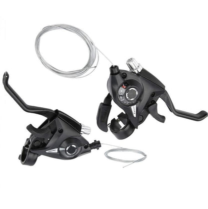 COPPIA COMANDI CAMBIO BICI + LEVE FRENO 3X7 PER BICICLETTA MANOPOLE MTB |XC-1637