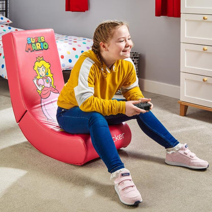 Sedia Gaming X Rocker Nintendo Pieghevole Super Mario All-Star Princess Peach