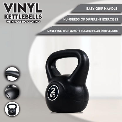 Kettlebell Manubrio Peso Pesi Pvc Ghisa Ghiria Palestra Crossfit Fitness Mma 2Kg