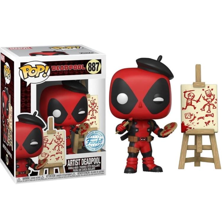 Funko Pop ! Marvel Deadpool - (887) Artist Deadpool Special Edition Figure 9Cm