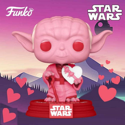 Funko Pop ! Star Wars Valentines - Yoda (421) Pink Vinyl Figure Bobble-Head Rosa