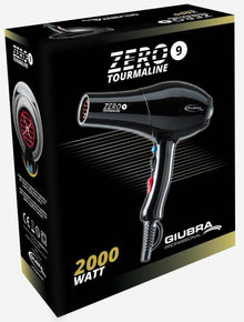 Giubra Phon Asciugacapelli Zero 9 Semi Compact Tourmaline 2 Velocita 2000W Nero