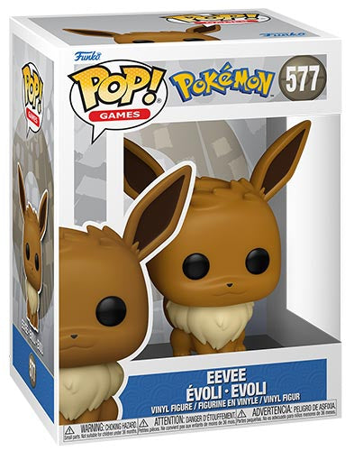Funko Pop ! Games Pokemon - Eevee (577) Figure Vinyl Evoluzione Evoli 9Cm Nuovo
