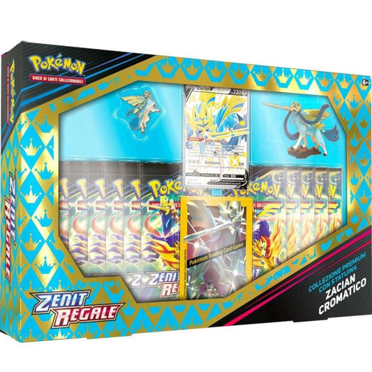 Pokemon Zenit Regale Gioco Di Carte Collezione Premium Statuina Zacian Cromatico