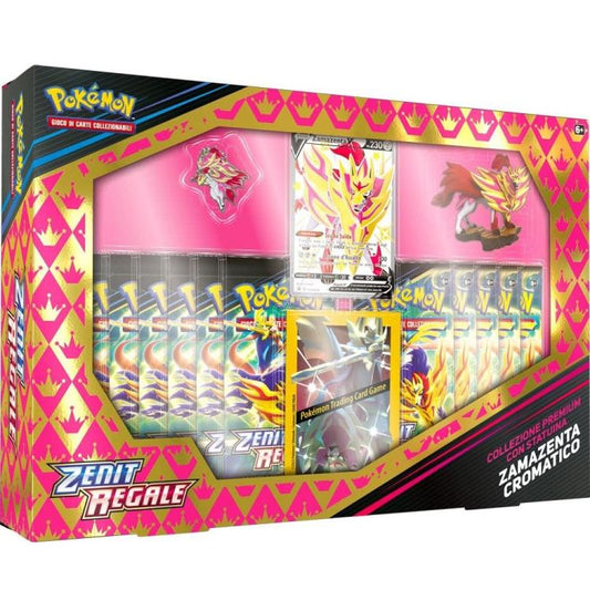 Pokemon Zenit Regale Gioco Carte Collezione Premium Statuina Zamazenta Cromatico