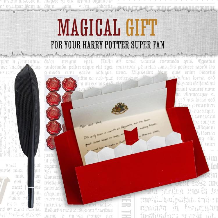 Paladone Harry Potter Set Regalo Di Cancelleria Lettere Con Penna E Accessori