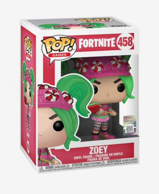 Funko Pop ! Games Fortnite Zoey (458) Vinyl Action Figure Statua Da Collezione