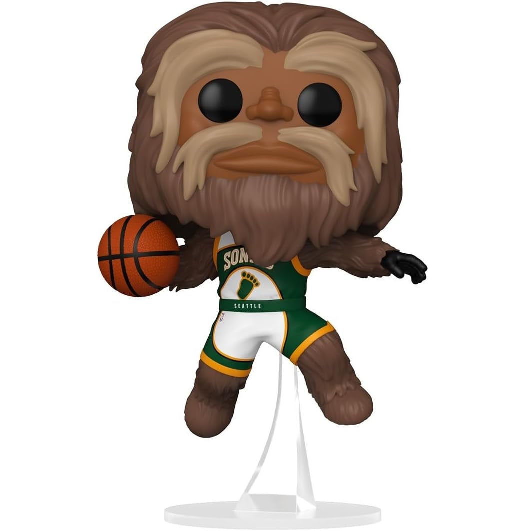 Funko Pop ! Basketball - Nba Mascots - Sonics (13) Squatch - Sasquatch Figure Vinyl 9Cm